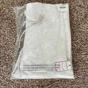 Flag & Anthem White Thermal Waffle Knit Hoodie (NWT, Sealed) – Size L